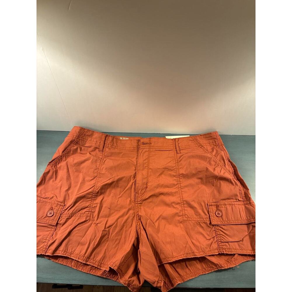 A.N.A. A New Approach Shortie Shorts Womens 18 Chutney Mid Rise Frayed‎ Hem